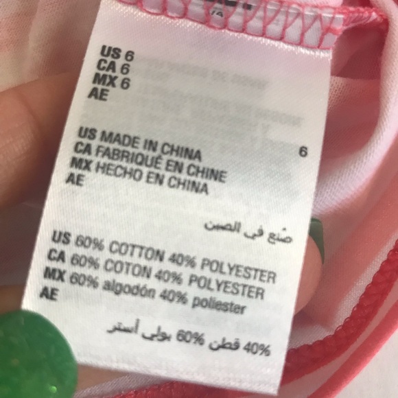 Girls text striped tank size 6 - Picture 4 of 6